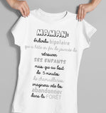 T-shirt humour maman, Cadeau original pour maman, Idée cadeau fête des mères ,T-shirt femme drôle personnalisé