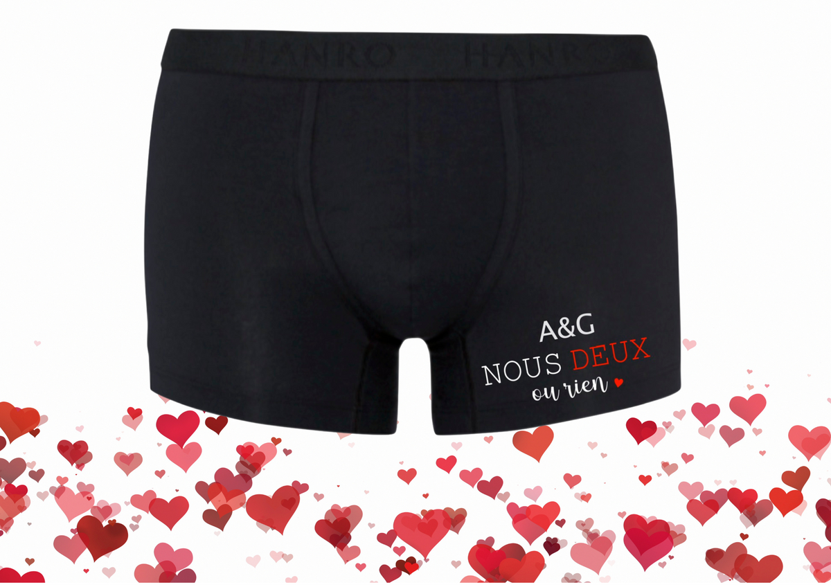 boxer personnalise nous deux ou rien calecon saint valentin cadeau h Cote bonheur