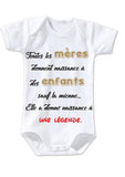 Body bébé humour ma mère à donné naissance à une légende