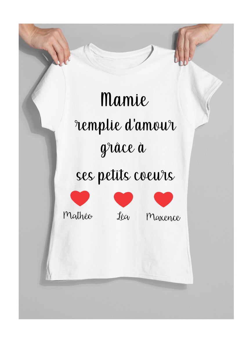 Mamie, idée cadeau grand-mère petits-enfants' T-shirt Femme