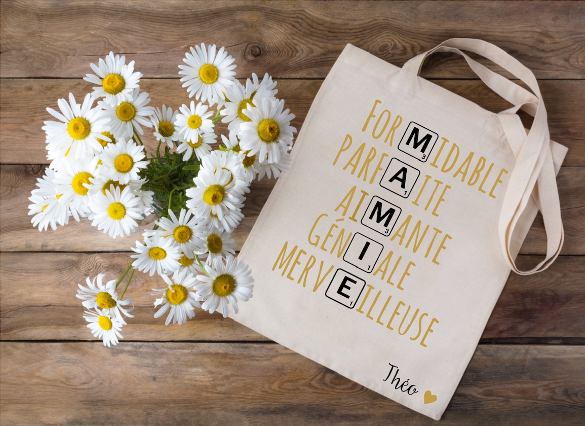 Sac mamie sac personnalis mamie cadeau mamie f te des grands m res