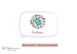 Kit rentrée école personnalisé – Motif tortue colorée, boîte à goûter, trousse, gourde personnalisée (Copie)