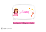 Kit rentrée école personnalisé – Motif princesse, boîte à goûter, trousse, gourde personnalisée (Copie) (Copie)