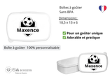 Kit rentrée école personnalisé – Motif football, boîte à goûter, trousse, gourde personnalisée (Copie)