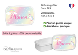 Kit rentrée école personnalisé – Motif licorne, boîte à goûter, trousse, gourde personnalisée (Copie)