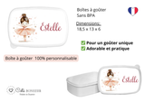 Kit rentrée école personnalisé – Motif danseuse étoile,  boîte à goûter, trousse, gourde personnalisée (Copie) (Copie)