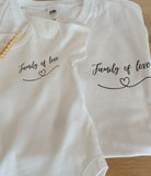 T- shirt assorti family of love / t-shirt famille / T-shirt personnalisé/ tee shirt assorti famille