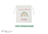 Kit rentrée école personnalisé – Motif arc-en-ciel, boîte à goûter, trousse, gourde personnalisée