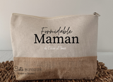 Trousse maman personnalisée "formidable maman" , pochette maman personnalisée, grande trousse maman, cadeau fête des mères