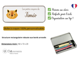 Kit rentrée école personnalisé – Motif renard, boîte à goûter, trousse, gourde personnalisée (Copie) (Copie) (Copie)