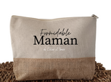 Trousse maman personnalisée "formidable maman" , pochette maman personnalisée, grande trousse maman, cadeau fête des mères