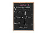 Tableau de rentrée scolaire personnalisé , Tableau premier jour d’école réutilisable - Ardoise rentrée scolaire personnalisée