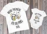 Tee shirt première fête des pères, cadeau fête des pères personnalisé, papa mini, tee shirt matchy papa et bébé, tenue assortie