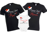 Tee shirt noel famille premier noel, premier noël papa, premier noël maman, mon premier noël