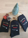 Chaussettes Joyeux Noël 2022, chaussettes noel personnalisées, cadeau noël