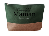 Trousse maman personnalisée "formidable maman" , pochette maman personnalisée, grande trousse maman, cadeau fête des mères