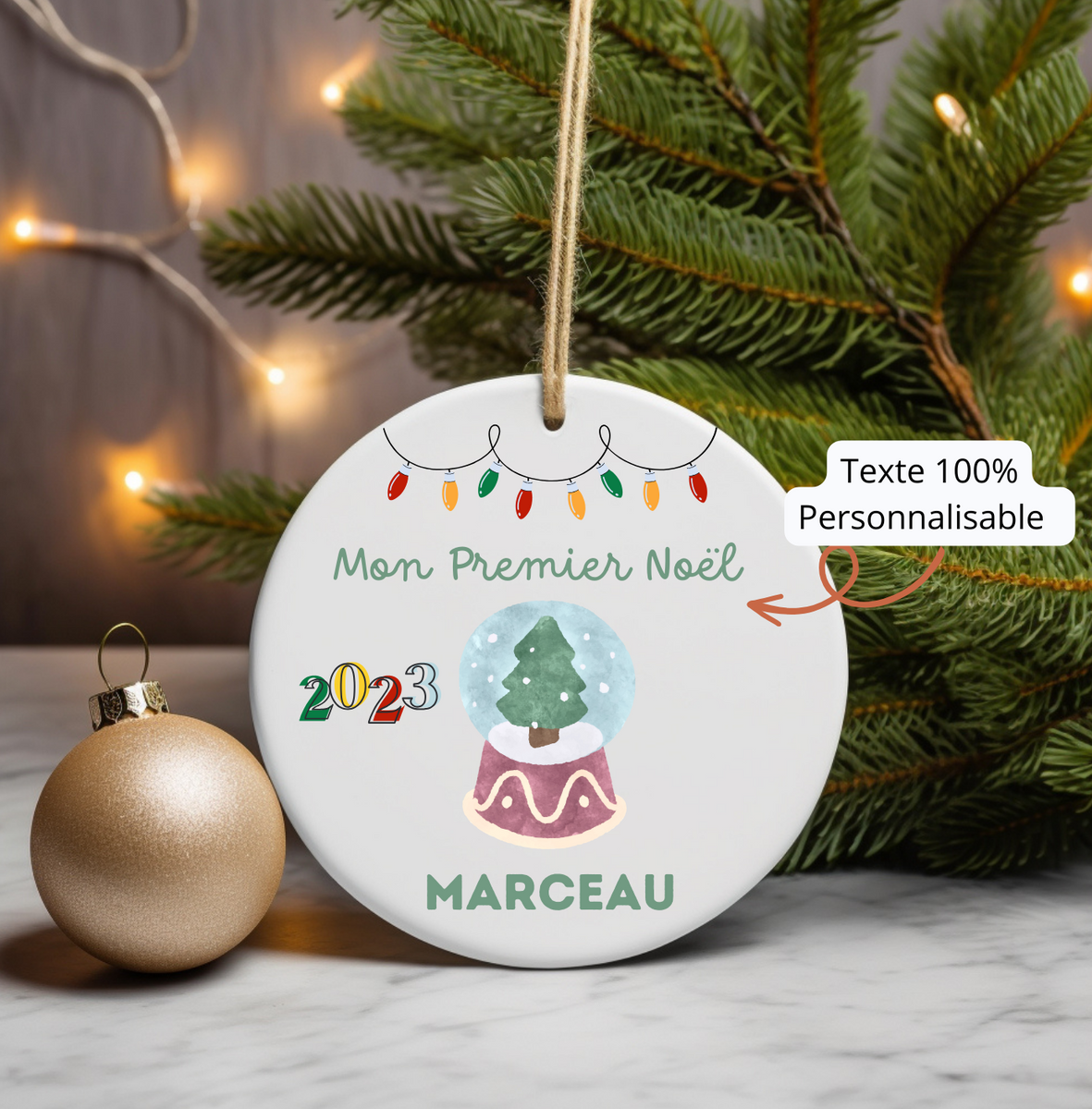 Cadeau Plus Ornement Personnalisé - Notre Premier Noël En Famille