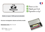 Kit rentrée école personnalisé – Motif football, boîte à goûter, trousse, gourde personnalisée (Copie)