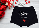 boxer personnalisé homme, cadeau  homme Saint-Valentin, caleçon humour