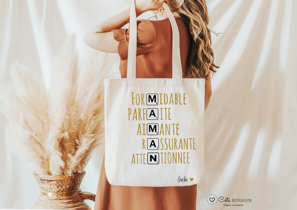 Sac maman , sac personnalisé maman, cadeau maman