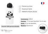 Kit rentrée école personnalisé – Motif football, boîte à goûter, trousse, gourde personnalisée (Copie)