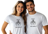 Annonce grossesse t-shirt couple bientôt nous serons 3 , futur papa, future maman, futurs parents, Cadeau futur papa / future maman