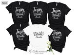 T-shirt EVJF personnalisé - Team Bride & Future Mariée -  Enterrement de Vie de Jeune Fille - Plusieurs Coloris