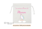 Kit rentrée école personnalisé – Motif licorne, boîte à goûter, trousse, gourde personnalisée (Copie)