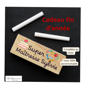 Brosse à tableau personnalisée, cadeau super maîtresse, Effaceur Super Maîtresse, Cadeau personnalisé enseignant , cadeau fin d'année école