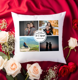 Cadeau saint Valentin, coussin photo personnalisé couple, cadeau saint Valentin, cadeau couple