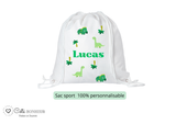 Kit rentrée école personnalisé – Motif dinosaure vert,  boîte à goûter, trousse, gourde personnalisée (Copie) (Copie) (Copie) (Copie)