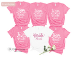 T-shirt EVJF personnalisé - Team Bride & Future Mariée -  Enterrement de Vie de Jeune Fille - Plusieurs Coloris
