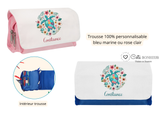 Kit rentrée école personnalisé – Motif tortue colorée, boîte à goûter, trousse, gourde personnalisée (Copie)