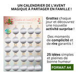 Calendrier de l’Avent Famille à Gratter – 25 Activités de Noël à Faire Ensemble – Magie de Noël Parents Enfants