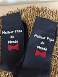 Chaussettes personnalisées, chaussettes papa, tonton parrain, papi, frère, cadeau noël personnalisé