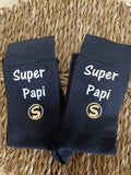 Chaussettes personnalisées, chaussettes papa, tonton parrain, papi, frère, cadeau noël personnalisé