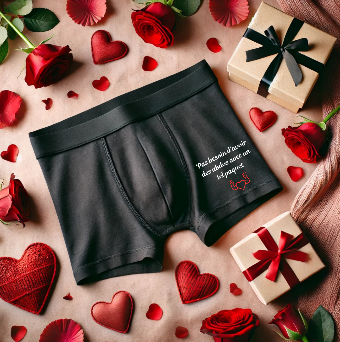 boxer humour homme, cadeau humour homme saint valentin, caleçon