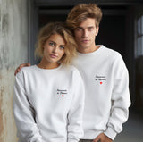 Sweat couple amoureux de, sweat assortis couple cadeau saint Valentin, cadeau couple, cadeau saint valentin couple personnalisé