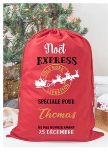 Hotte de Noël personnalisée livraison du pôle nord, hotte de noël XXL, hotte noël, noël décoration, noël personnalisé