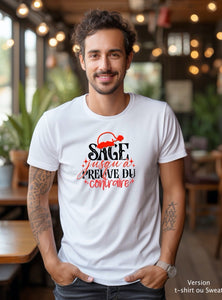 tee shirt sweat noël humour , cher père noël je ne regrette rien