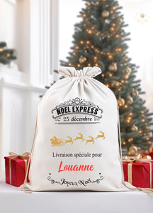 Hotte de Noël personnalisée noël express, hotte de noël XXL, hotte noël, noël décoration, noël personnalisé