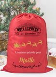 Hotte de Noël personnalisée noël express, hotte de noël XXL, hotte noël, noël décoration, noël personnalisé