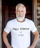 tee shirt papi d'amour personnalisé, tee shirt papi personnalisé, cadeau papi, fête des papis, fête des grand pères fête des papis, papi et moi