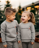 Sweats assortis frères et soeurs personnalisables, cadeau pour enfant, sweat à message spécial, sweat famille