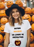 Annonce grossesse t-shirt halloween, annonce grossesse originale, t-shirt halloween future maman