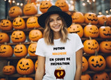 Annonce grossesse t-shirt halloween, annonce grossesse originale, t-shirt halloween future maman