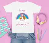 Tee shirt rentrée des classes licorne personnalisé , tee shirt personnalisé licorne , tenue personnalisée rentrée scolaire