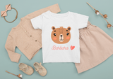 body ou t- shirt enfant personnalisé petite ourse et prénom , t-shirt maternelle ourson , tenue personnalisée crèche, body personnalisé