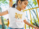 body ou t- shirt enfant personnalisé tigre et prénom , t-shirt maternelle tigre , tenue personnalisée crèche, body personnalisé