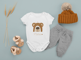 body ou t- shirt enfant personnalisé ours et prénom , t-shirt maternelle ours , tenue personnalisée crèche, body personnalisé